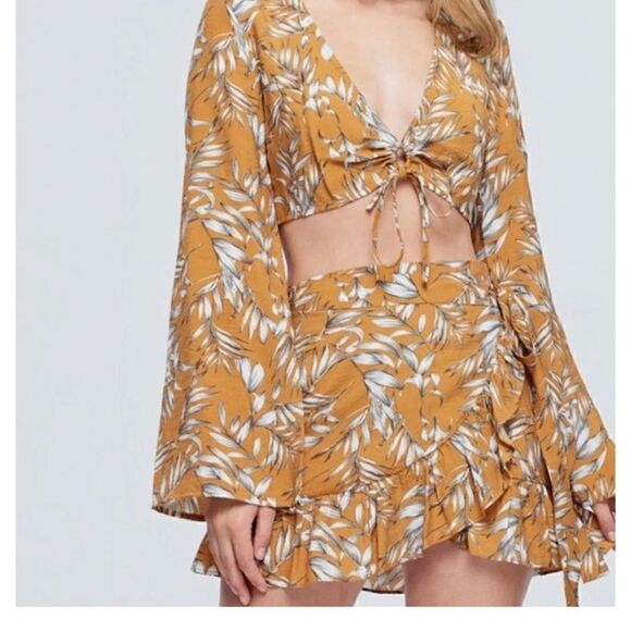 KEEPSAKE BETTER OFF ALONE SKIRT FROST PRINT - Picture 1 of 4
